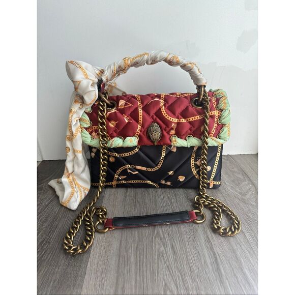 KURT GEIGER LONDON Kensington Quilted Nylon Scarf Handle Shoulder Bag $245 - Picture 2 of 9